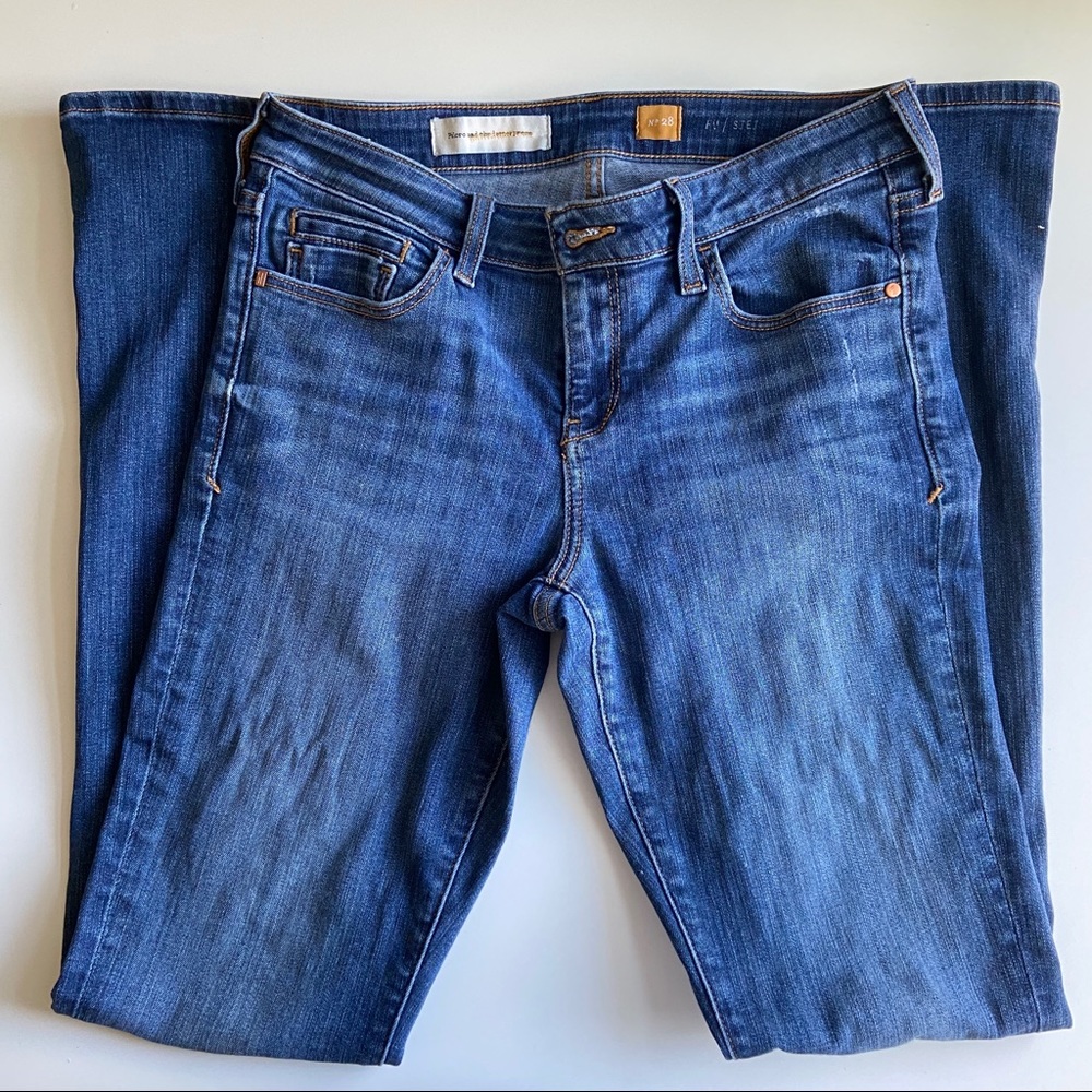 PILCRO & THE LETTERPRESS blue wash fit jeans